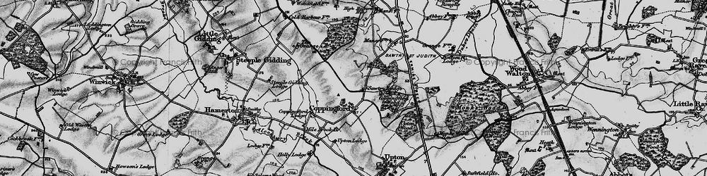 Old map of Aversley Wood in 1898
