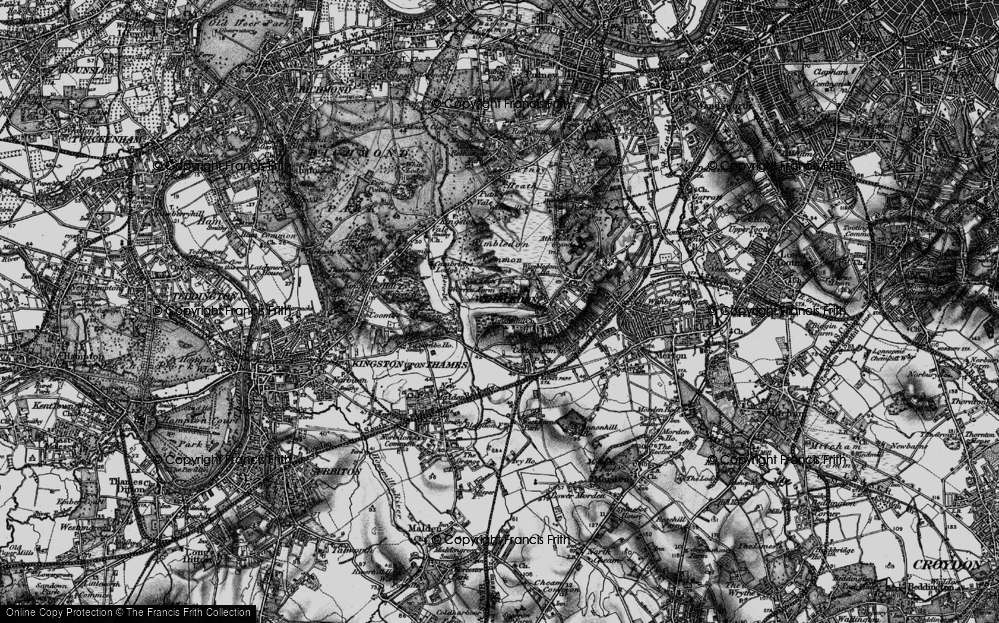 Old Map of Copse Hill, 1896 in 1896