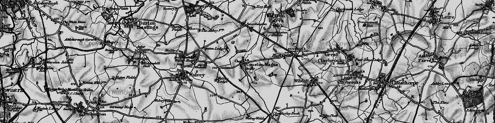 Old map of Copston Magna in 1899