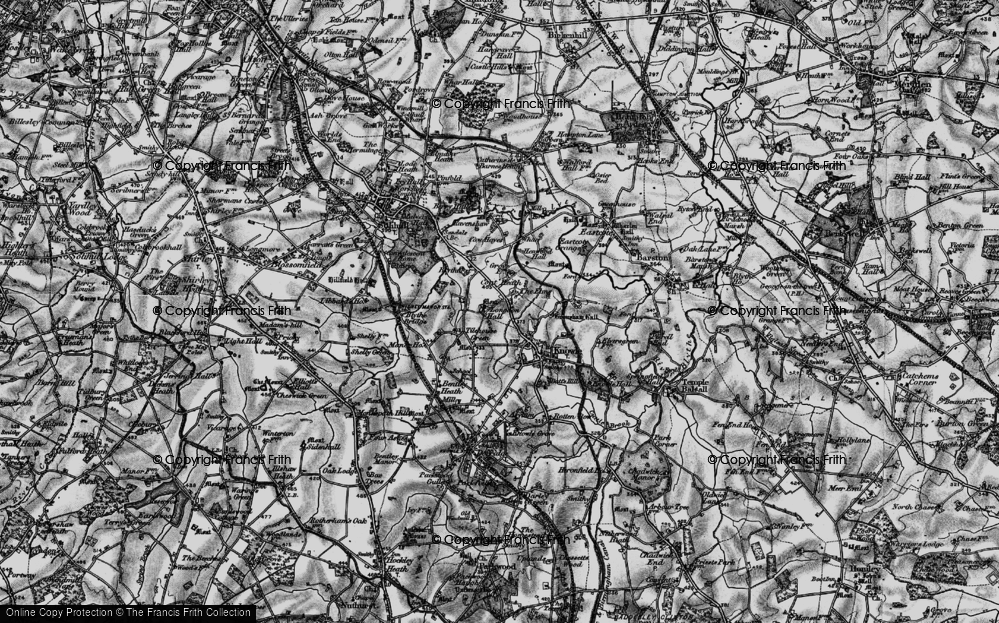 Old Map of Copt Heath, 1899 in 1899