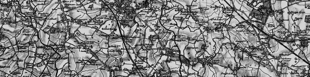 Old map of Copt Heath in 1899