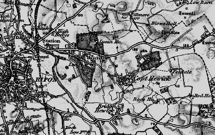 Old map of Copt Hewick in 1898