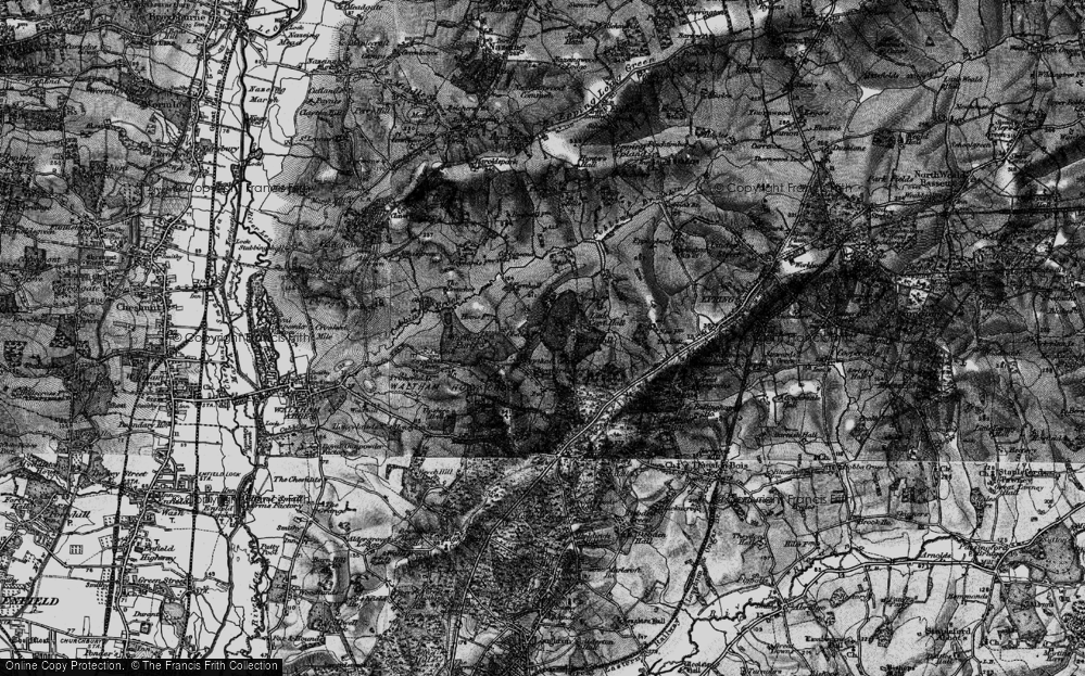 Old Map of Copthall Green, 1896 in 1896