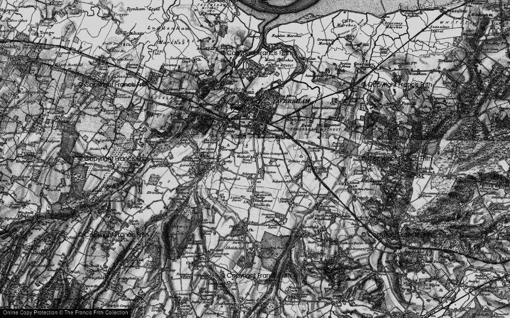Old Map of Copton, 1895 in 1895