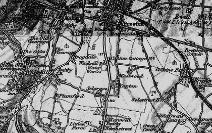 Old map of Copton in 1895
