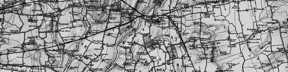 Old map of Corbets Tey in 1896