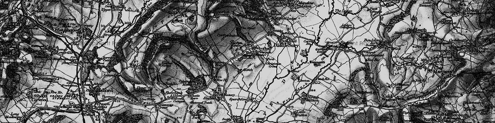 Old map of Corfton in 1899