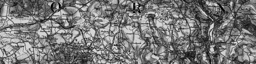 Old map of Bokiddick Downs in 1895