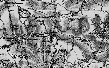 Old map of Cornish Hall End in 1895