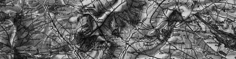 Old map of Cornwell in 1896