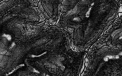 Old map of Corris Uchaf in 1899