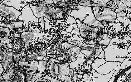 Old map of Corse Lawn in 1896