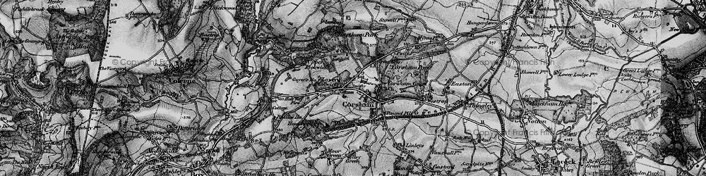 Old map of Corsham in 1898