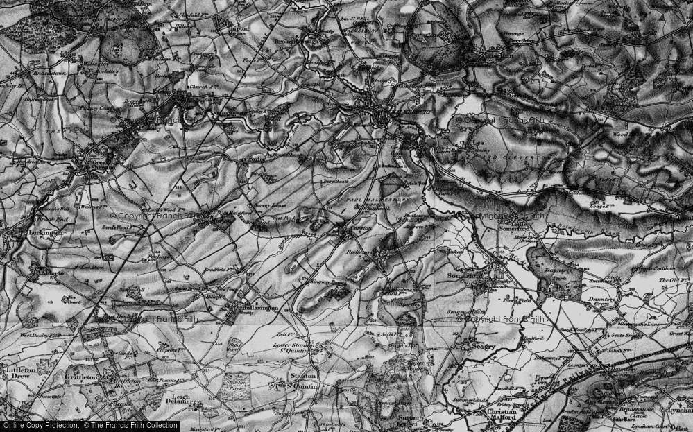 Old Map of Corston, 1898 in 1898