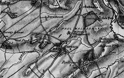 Old map of Corston in 1898