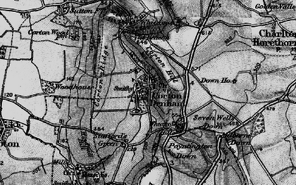 Old map of Corton Denham in 1898