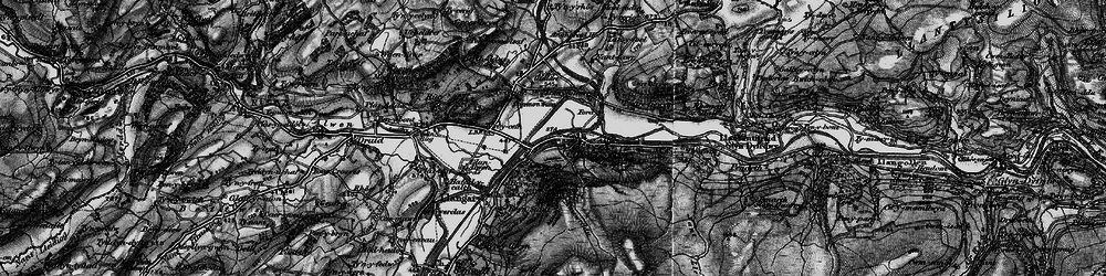 Old map of Corwen in 1898