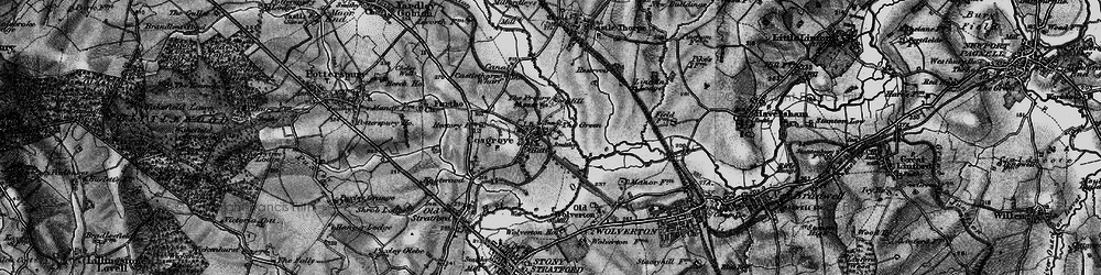 Old map of Cosgrove in 1896