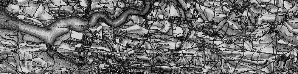 Old map of Bangeston Hall in 1898