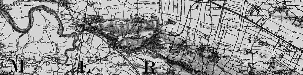 Old map of Cossington in 1898
