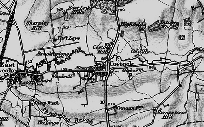 Old map of Costock in 1899
