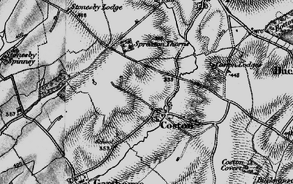 Old map of Coston in 1899