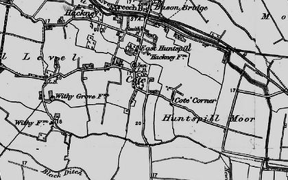 Old map of Cote in 1898