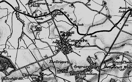 Old map of Cotgrave in 1899