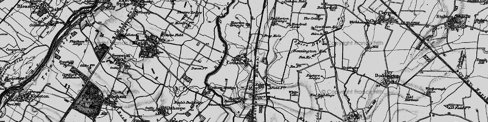Old map of Balderton Grange in 1899
