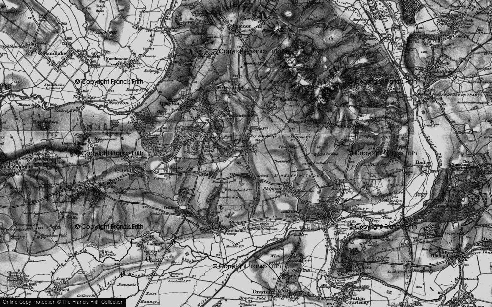 Old Map of Cothill, 1895 in 1895