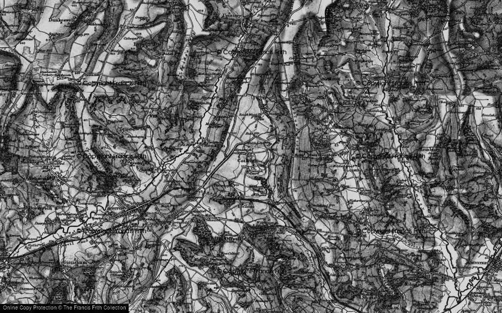 Old Map of Historic Map covering Cotleigh Br in 1898