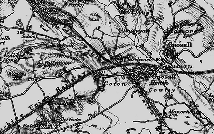 Old map of Coton in 1897