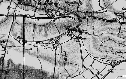 Old map of Coton in 1898