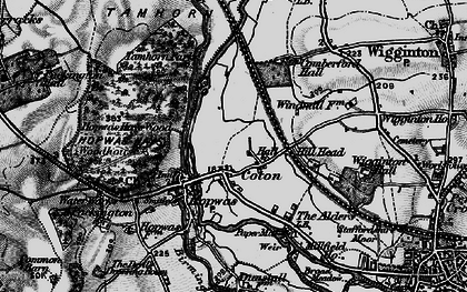 Old map of Coton in 1899