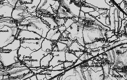 Old map of Coton Clanford in 1897