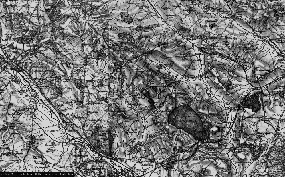 Old Map of Coton Hill, 1897 in 1897
