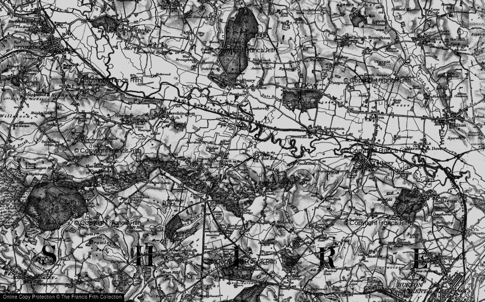 Old Map of Coton in the Clay, 1897 in 1897