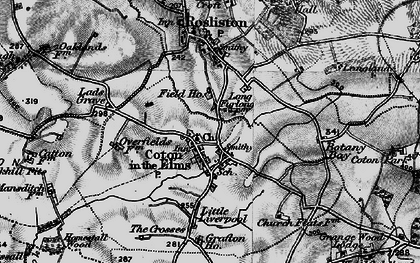 Old map of Coton in the Elms in 1898
