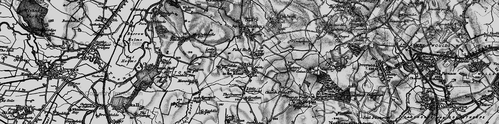 Old map of Coton in the Elms in 1898