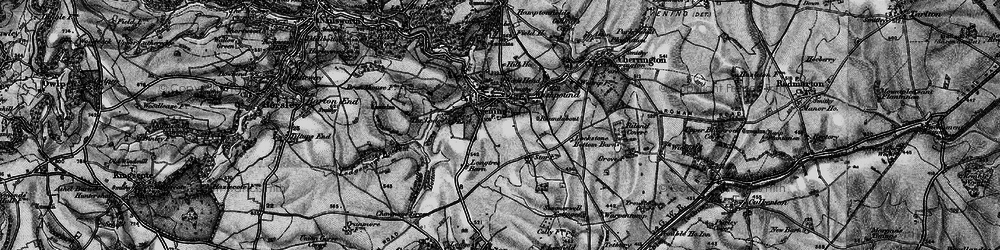 Old map of Cotswold Hills in 1897