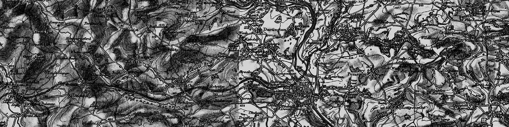 Old map of Yarner Beacon in 1898