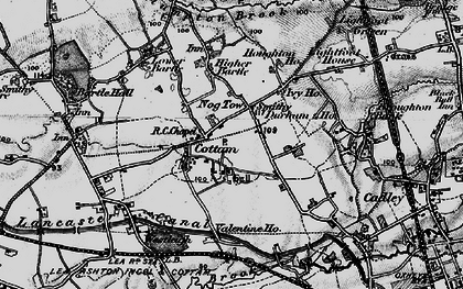 Old map of Cottam in 1896