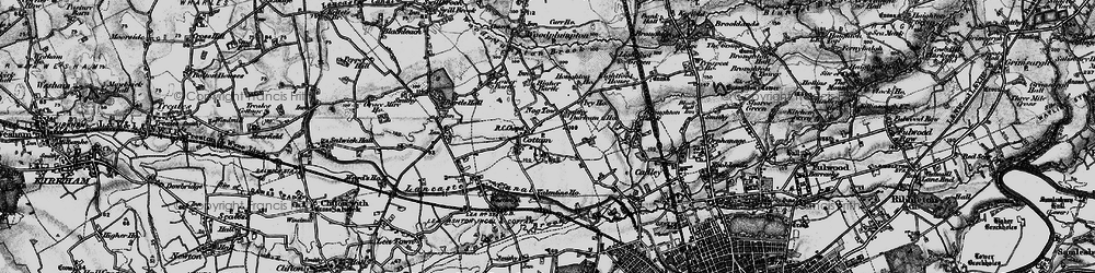 Old map of Cottam in 1896