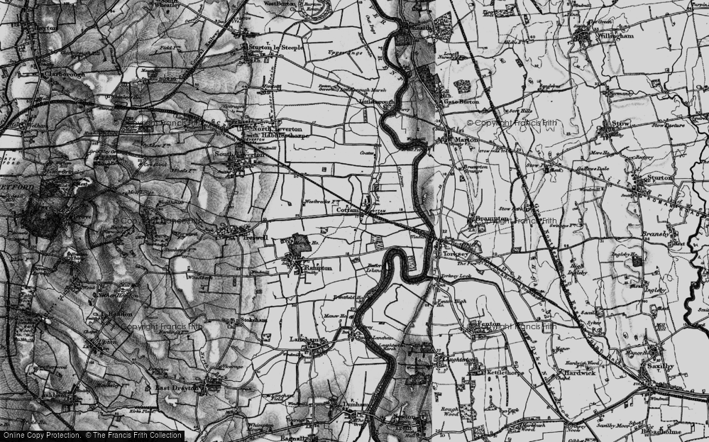 Old Map of Cottam, 1899 in 1899