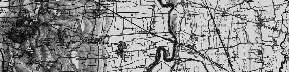 Old map of Cottam in 1899