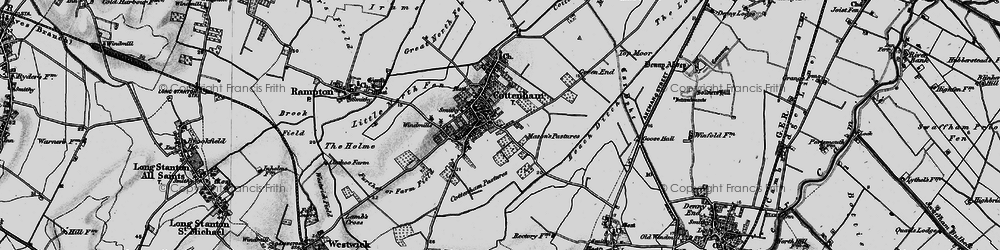 Old map of Cottenham in 1898