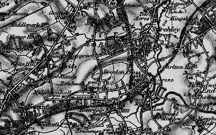 Old map of Cotteridge in 1899