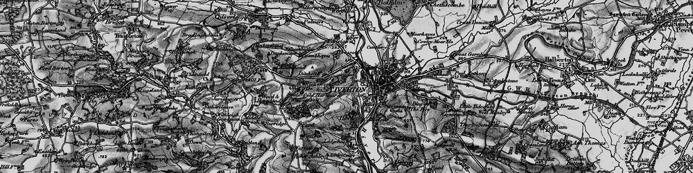 Old map of Cotteylands in 1898