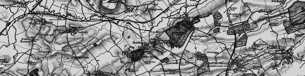 Old map of Cottingham in 1898