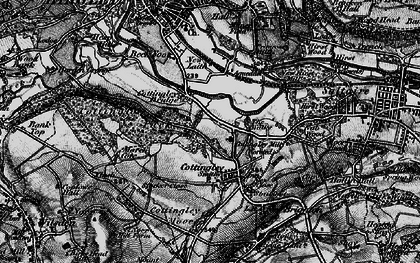 Old map of Cottingley in 1898